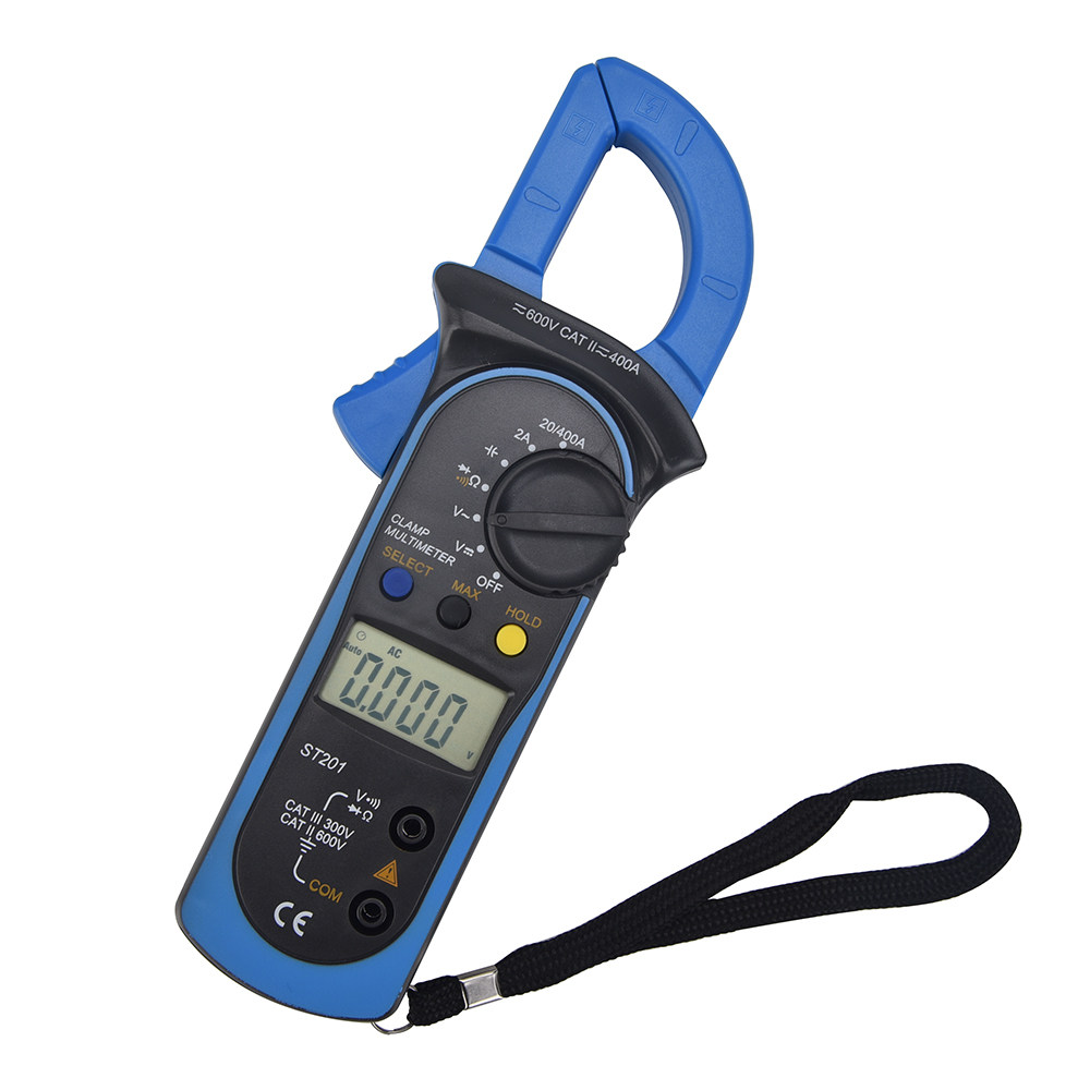 ST201 Auto Range AC 400A Current Ammeter Digital Clamp Meter